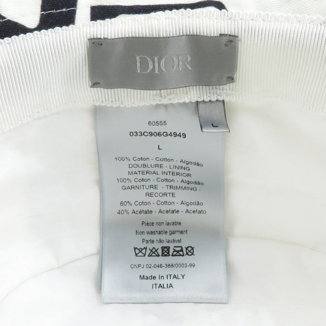 Christian Dior(クリスチャンディオール)のクリスチャンディオール Christian Dior ハット バケットハット コットン ホワイト/ネイビー レディース 送料無料【中古】 e58594i レディースの帽子(ハット)の商品写真