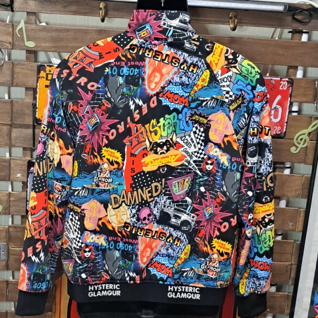 HYSTERIC GLAMOUR(ヒステリックグラマー)の定価2.6万　ヒステリックグラマー　総柄　トラックジャケット　ジャージ　Ｍ メンズのジャケット/アウター(その他)の商品写真