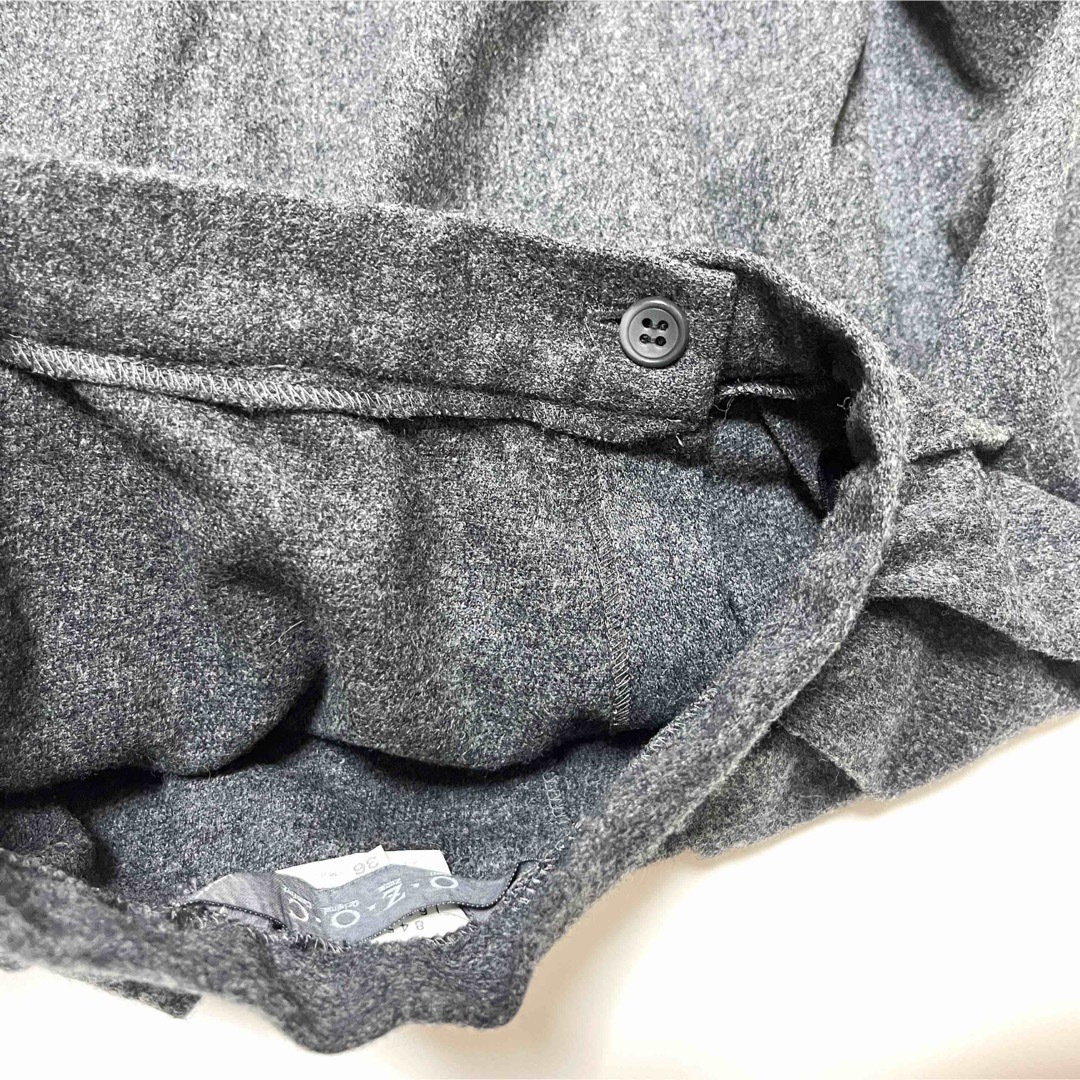 OZOC(オゾック)のオゾック フレアスカート 巻きスカート 毛85% (株)ワールド 日本製 レディースのスカート(ひざ丈スカート)の商品写真