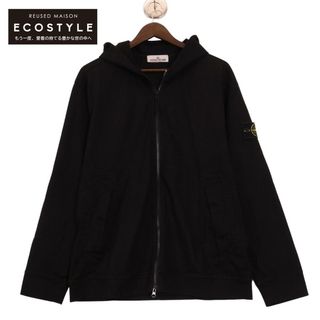 STONE ISLAND - ストーンアイランド 23SS ブラック ジップアップスウェットパーカー L