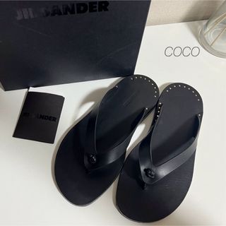 JIL SANDER ジルサンダー  トングサンダル ブラック 37 スタッズ