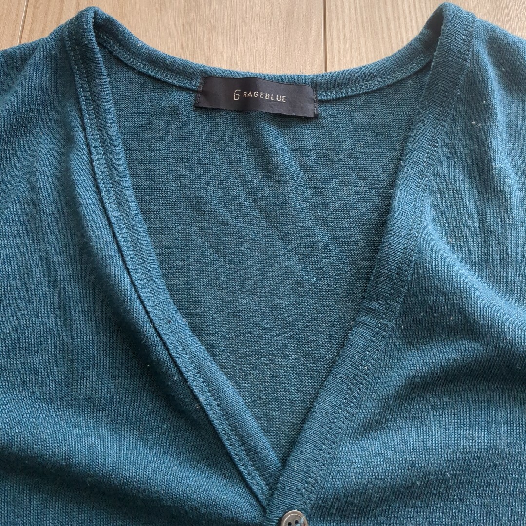 RAGEBLUE(レイジブルー)のレイジーブルー　半袖カーディガン メンズのトップス(Tシャツ/カットソー(半袖/袖なし))の商品写真