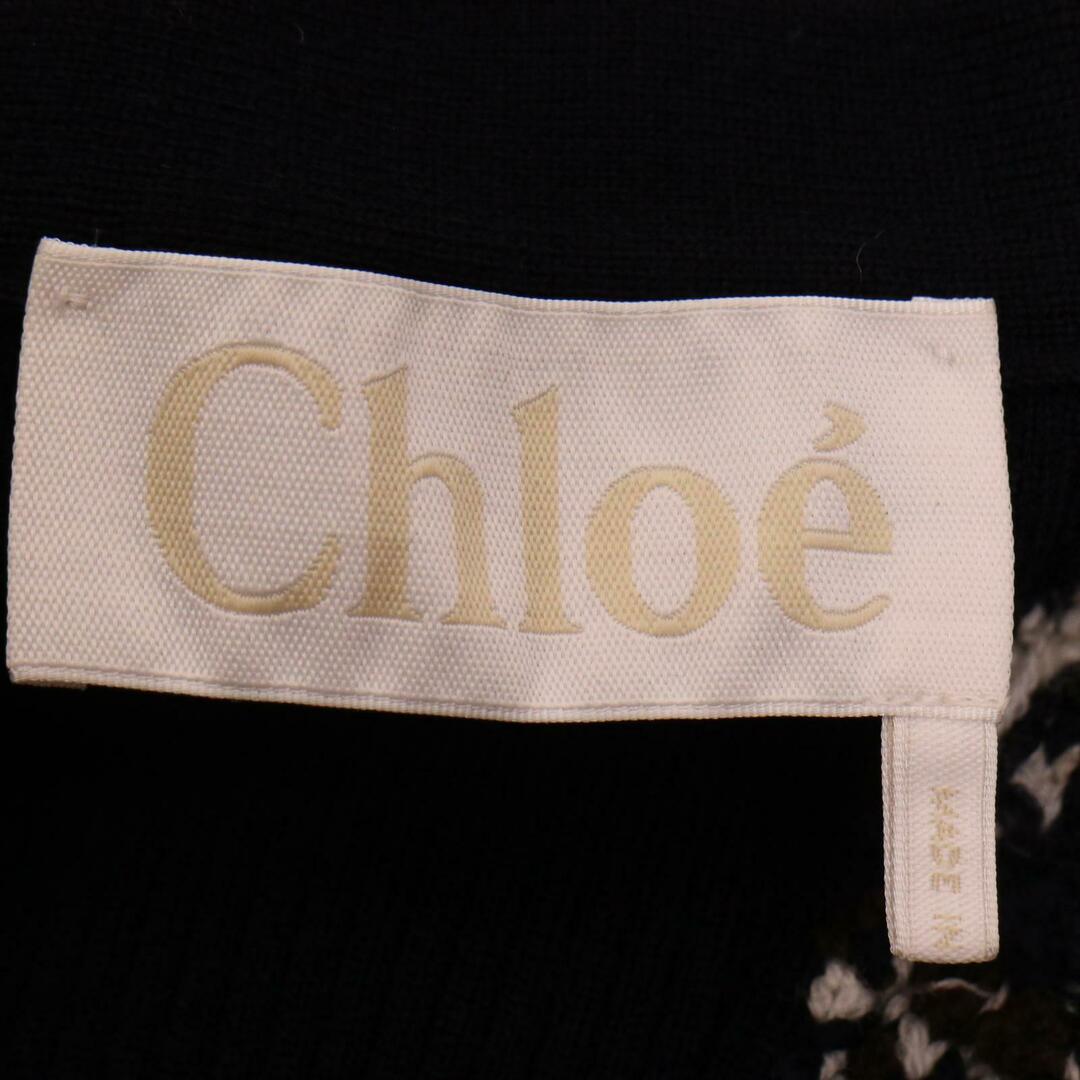 Chloe(クロエ)のクロエ CHC20AMM516704C4 ﾆｯﾄ切替 ﾛﾝｸﾞｶｰﾃﾞｨｶﾞﾝ S レディースのトップス(カーディガン)の商品写真