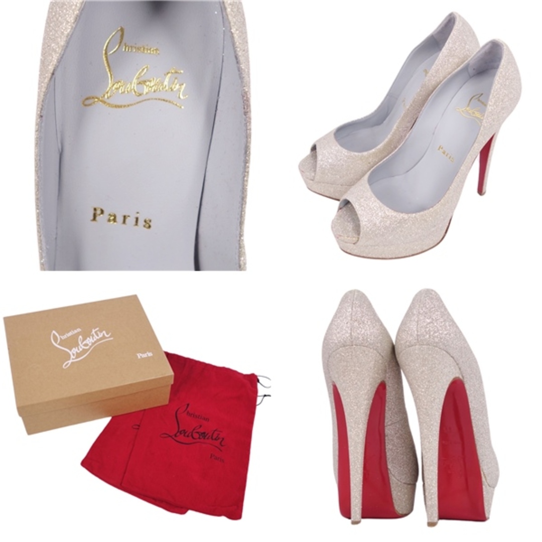 Christian Louboutin(クリスチャンルブタン)の美品 クリスチャンルブタン Christian Louboutin パンプス プラットフォーム グリッター シューズ レディース 35 レディースの靴/シューズ(ハイヒール/パンプス)の商品写真