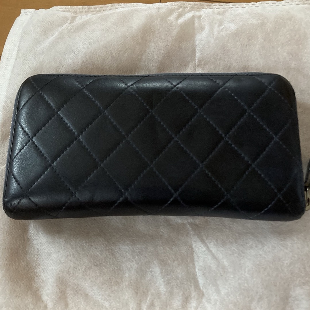 CHANEL(シャネル)のシャネルラウンドファスナー長財布　ココマーク/ラムスキン/ブルー系 レディースのファッション小物(財布)の商品写真