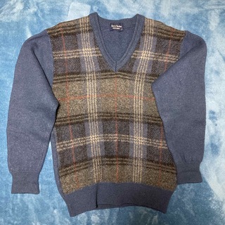 Harry Vardon ウールセーター ネイビー Lサイズ 日本製(ニット/セーター)