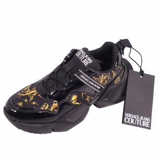 VERSACE - 未使用 ヴェルサーチ VERSACE JEANS COUTURE スニーカー ローカット レースアップ エナメル シューズ レディース 23.5cm