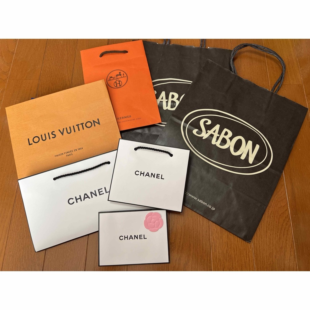 CHANEL(シャネル)のHERMES LV ルイ・ヴィトン CHANEL SABON  ショップ袋 レディースのバッグ(ショップ袋)の商品写真