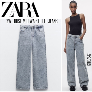 ザラ(ZARA)のZARA ミッドライズデニム　34(デニム/ジーンズ)