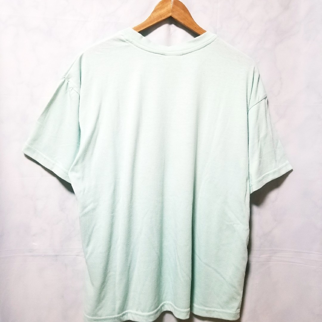 サンリオ(サンリオ)の新品　サンリオ　Tシャツ　ポチャッコ　レディース　ぽちゃっこ推しスタンプHT　緑 レディースのトップス(Tシャツ(半袖/袖なし))の商品写真