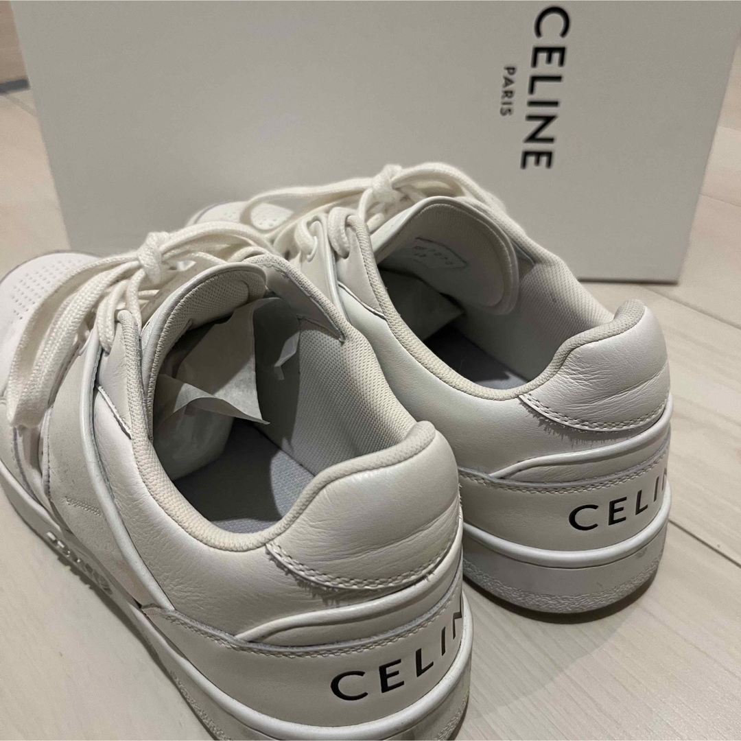 celine(セリーヌ)の正規品 セリーヌ スニーカー ホワイト 靴 レザー 42 メンズの靴/シューズ(スニーカー)の商品写真