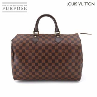 ルイヴィトン(LOUIS VUITTON)の新品同様 ルイ ヴィトン LOUIS VUITTON ダミエ スピーディ 35 ハンド バッグ エベヌ ブラウン N41523 ゴールド 金具 VLP 90199400(ハンドバッグ)