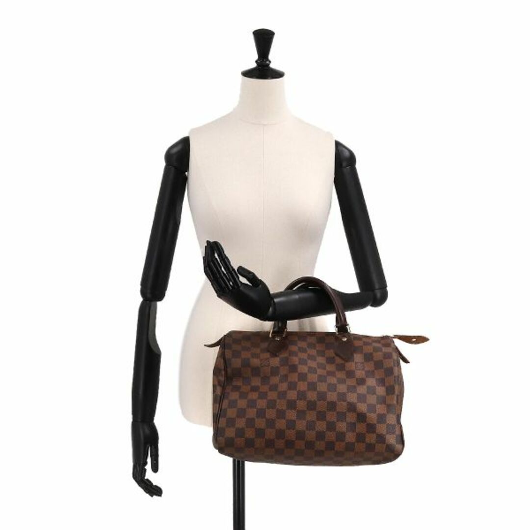 LOUIS VUITTON(ルイヴィトン)のルイ ヴィトン LOUIS VUITTON ダミエ スピーディ 30 ハンド バッグ エベヌ N41531 ブラウン ゴールド 金具 VLP 90206601 レディースのバッグ(ハンドバッグ)の商品写真