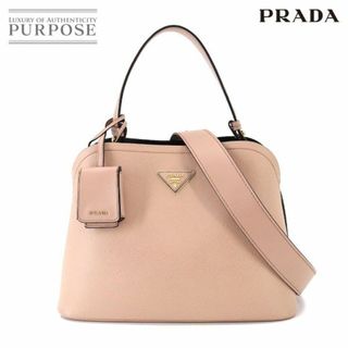 PRADA - 新品同様 プラダ PRADA マチネ 2way ショルダー バッグ サフィアーノレザー ピンク 1BA251 ゴールド 金具 VLP 90206678