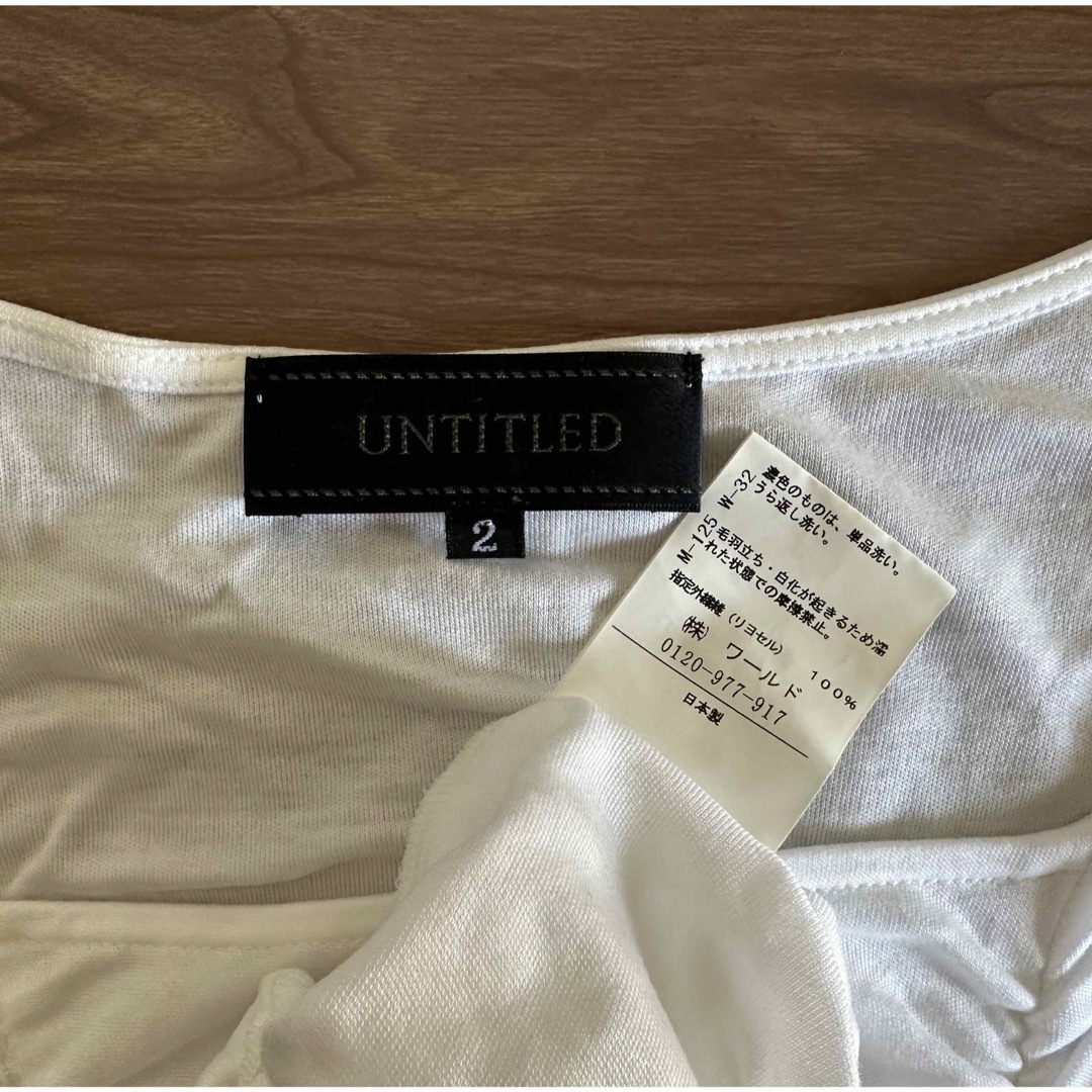 UNTITLED(アンタイトル)の《UNTITLED》アンタイトル　フロントギャザー　シャツ　カットソー レディースのトップス(Tシャツ(半袖/袖なし))の商品写真