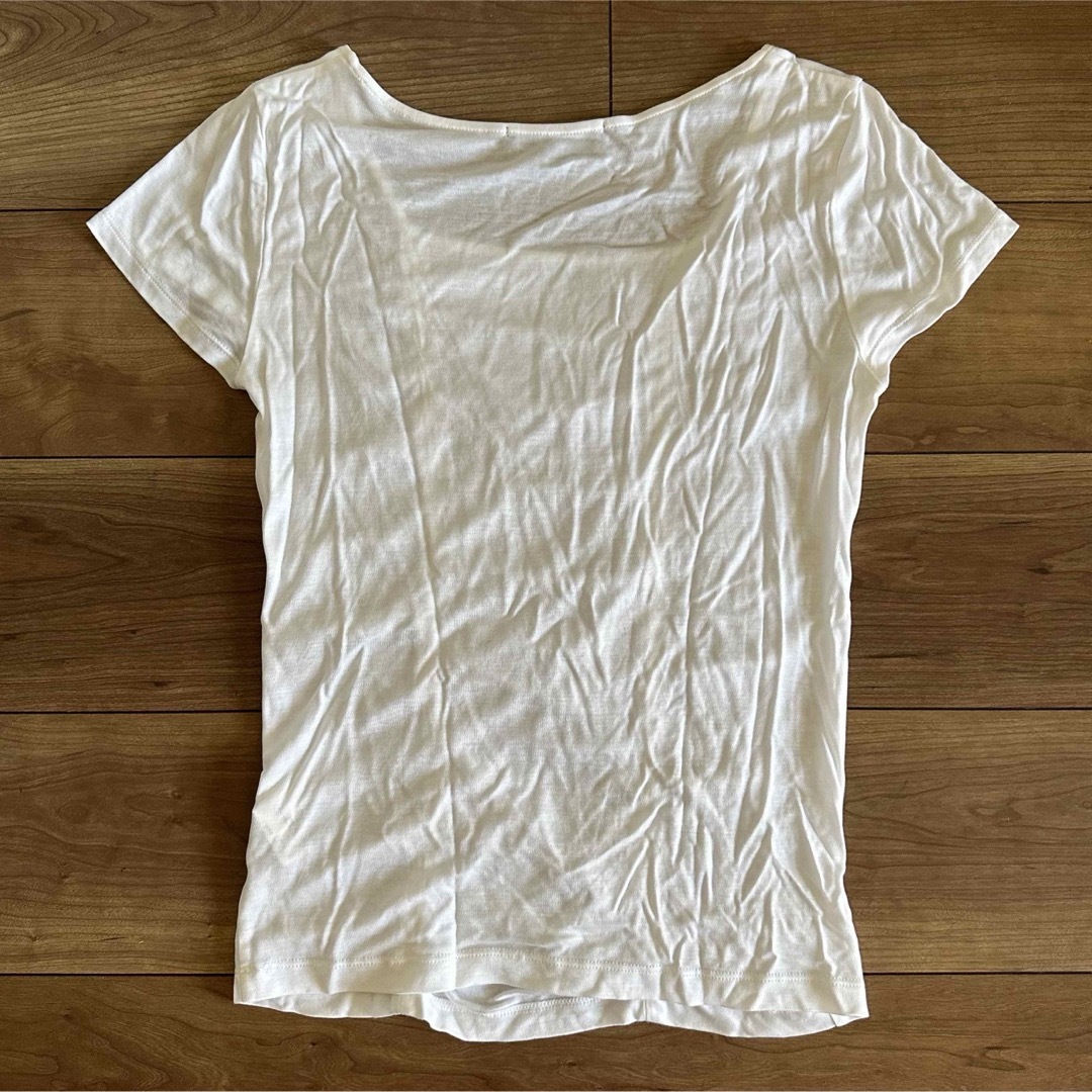 UNTITLED(アンタイトル)の《UNTITLED》アンタイトル　フロントギャザー　シャツ　カットソー レディースのトップス(Tシャツ(半袖/袖なし))の商品写真