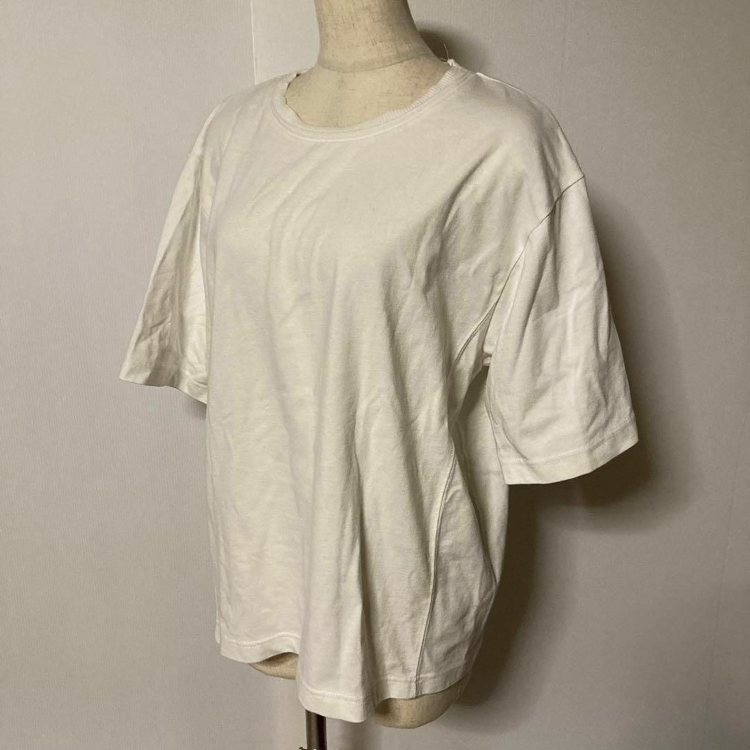 STUDIO CLIP(スタディオクリップ)のスタディオクリップ　白　半袖　厚手　Tシャツ　カジュアル　ゆったり　幅広い レディースのトップス(Tシャツ(半袖/袖なし))の商品写真