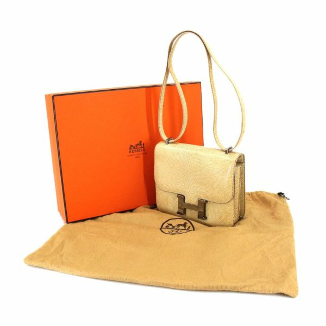 Hermes(エルメス)のエルメス HERMES コンスタンス3 ミニ 18 ショルダー バッグ リザード ベージュ ルテニウム 金具 VLP 90212287 レディースのバッグ(ショルダーバッグ)の商品写真