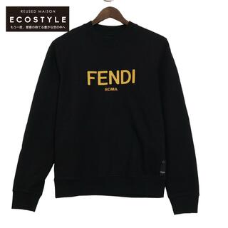 フェンディ(FENDI)のフェンディ 20年製 ブラック ロゴ クルーネック トレーナー S(その他)