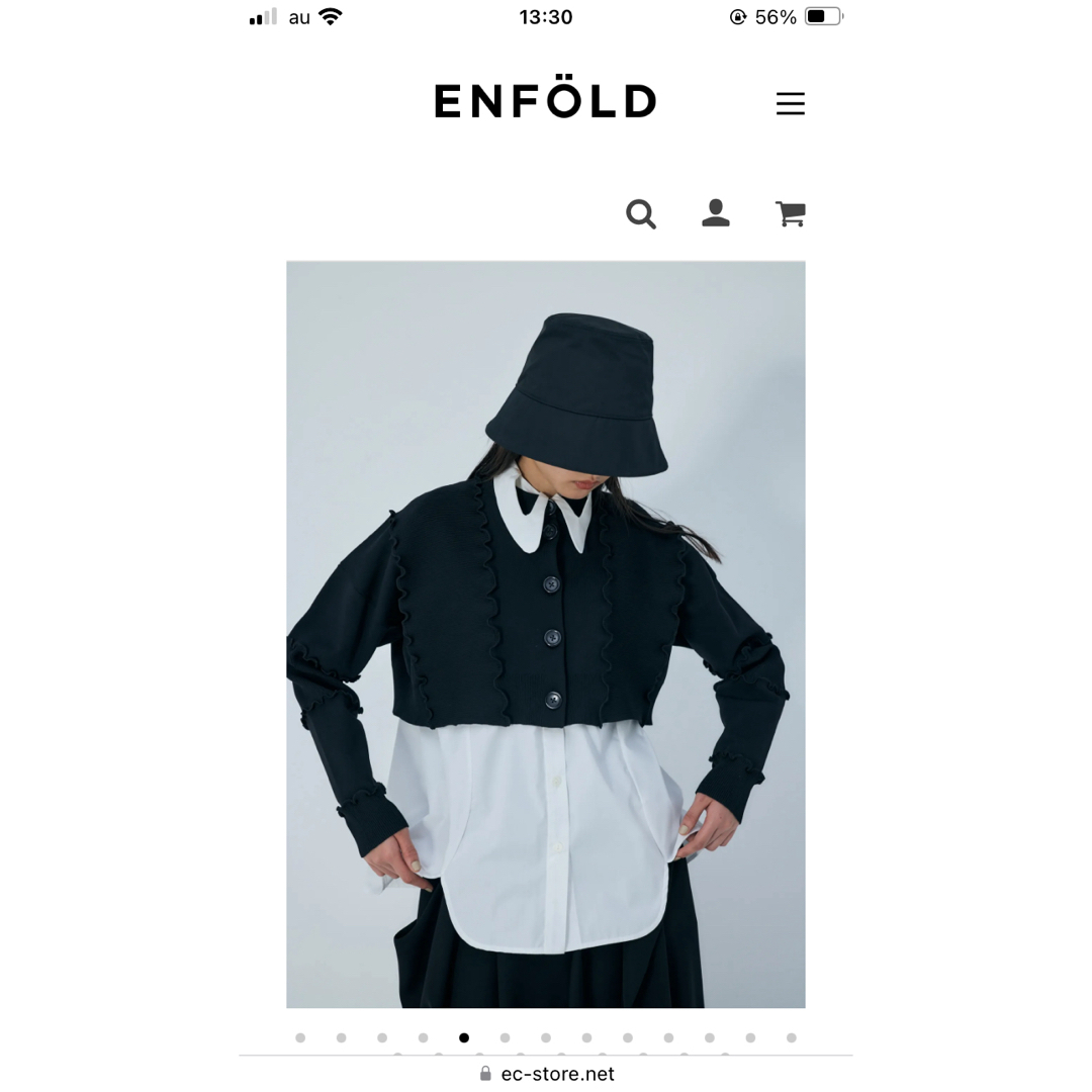 ENFOLD(エンフォルド)のエンフォルド　WAVE CARDIGAN レディースのトップス(カーディガン)の商品写真