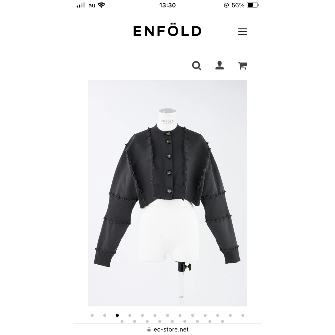 ENFOLD(エンフォルド)のエンフォルド　WAVE CARDIGAN レディースのトップス(カーディガン)の商品写真