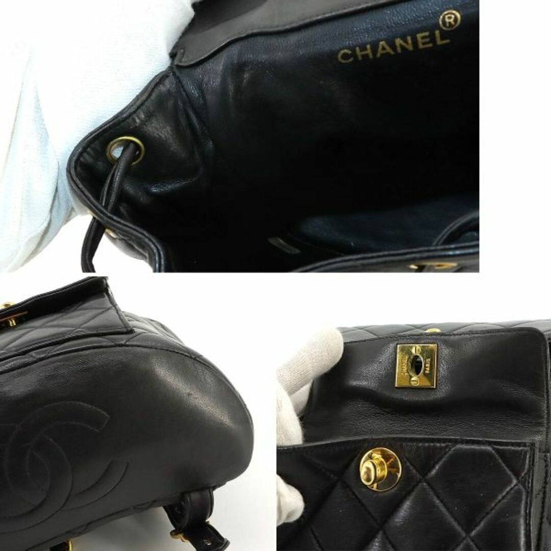 CHANEL(シャネル)のシャネル CHANEL マトラッセ チェーン バックパック リュックサック レザー ブラック ヴィンテージ ゴールド 金具 duma VLP 90221641 レディースのバッグ(リュック/バックパック)の商品写真