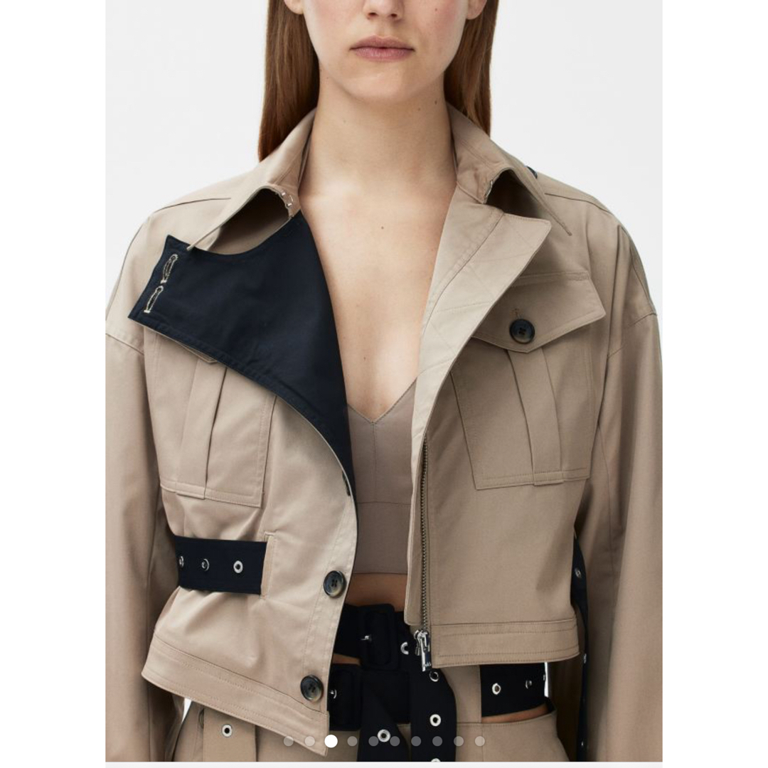 TOMORROWLAND - h&m rokh ツイルクロップドジャケット Sサイズ TOMORROWLAND - h&m rokh ツイルクロップドジャケット Sサイズ