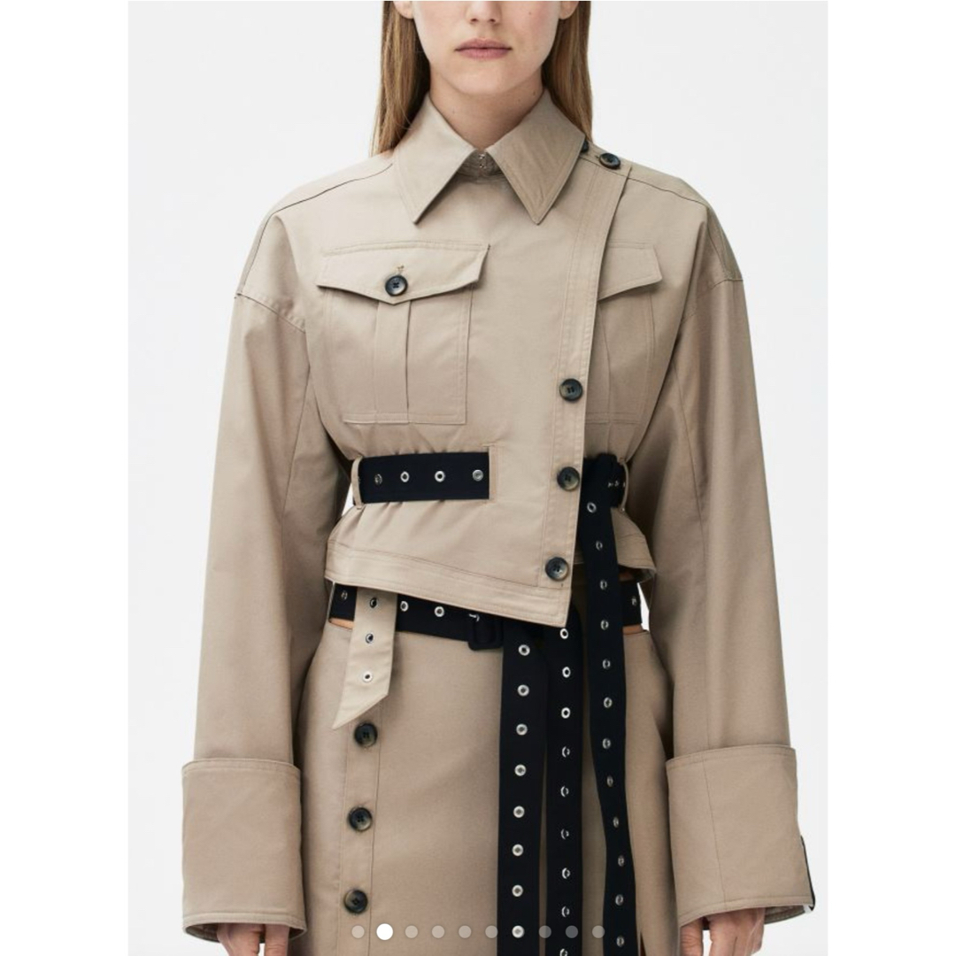 TOMORROWLAND - h&m rokh ツイルクロップドジャケット Sサイズ TOMORROWLAND - h&m rokh ツイルクロップドジャケット Sサイズ