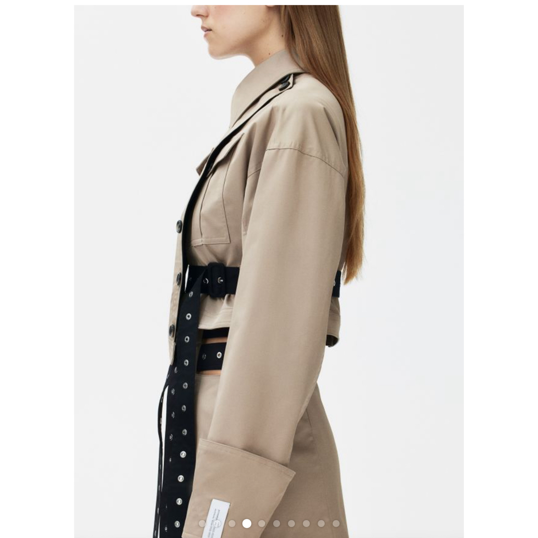 TOMORROWLAND - h&m rokh ツイルクロップドジャケット Sサイズ TOMORROWLAND - h&m rokh ツイルクロップドジャケット Sサイズ