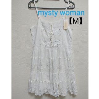 mysty woman - 【新品】ミスティーウーマン レースチュニック　ワンピース　白 スパンコール