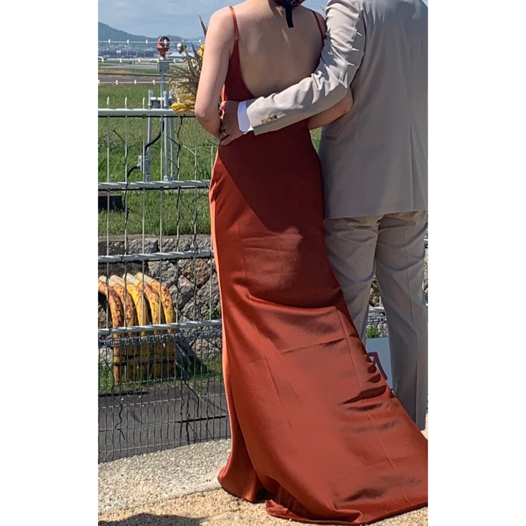 ビタースウィート テラコッタ ドレス S レディースのフォーマル/ドレス(ロングドレス)の商品写真