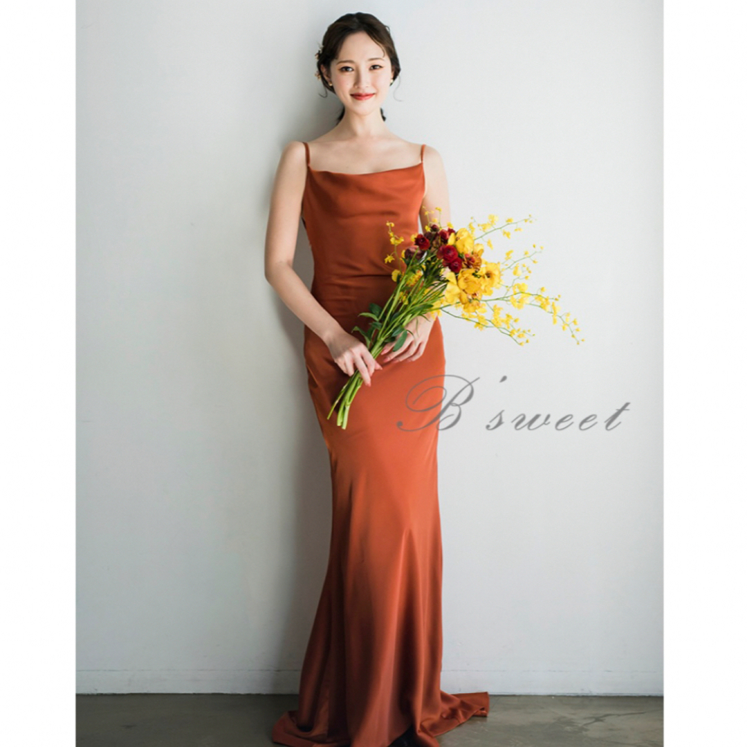 ビタースウィート テラコッタ ドレス S レディースのフォーマル/ドレス(ロングドレス)の商品写真