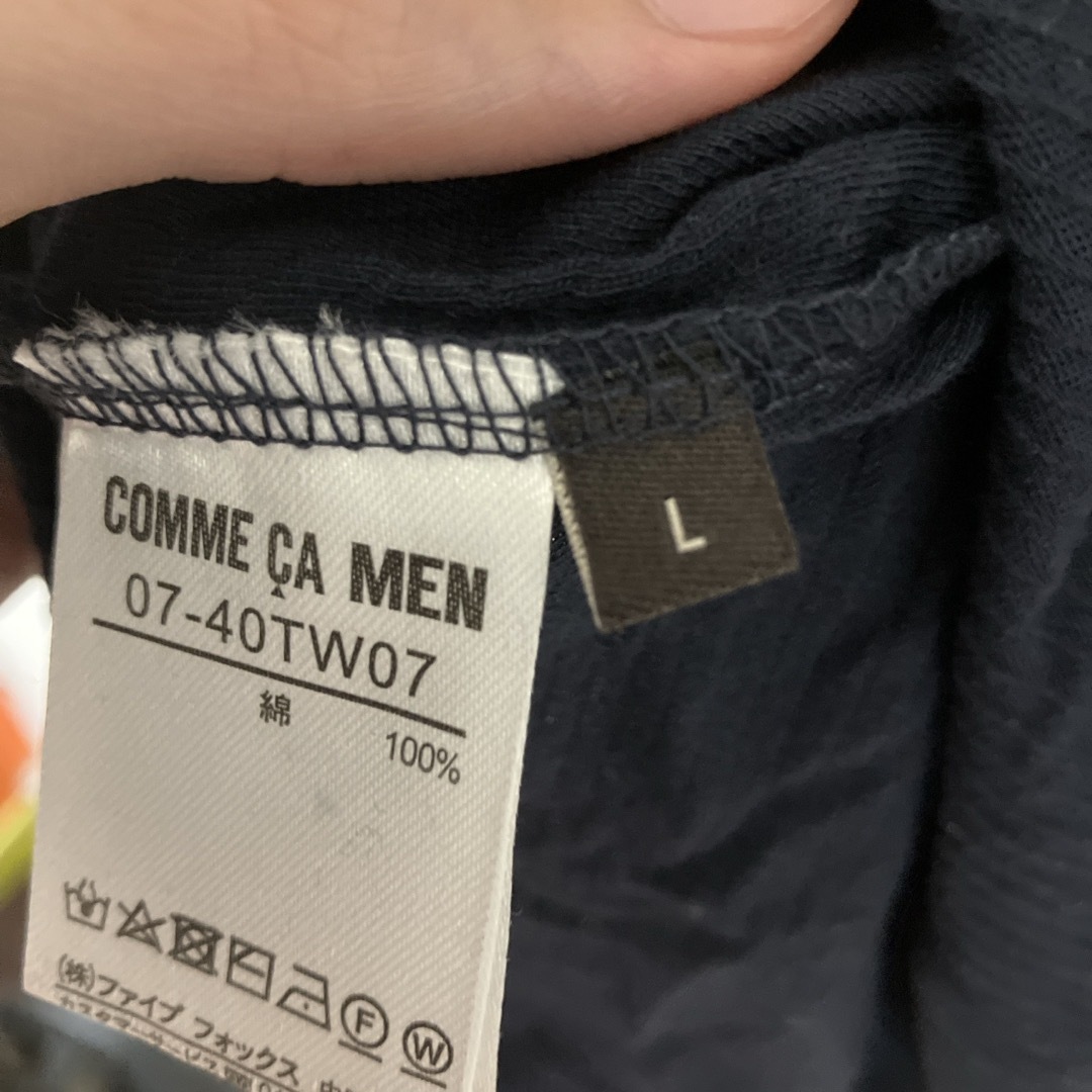 COMME CA MEN(コムサメン)のコムサメン　comme ca men 長袖シャツ　ネイビー メンズのトップス(Tシャツ/カットソー(七分/長袖))の商品写真