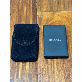 シャネル(CHANEL)の値下！シャネル あぶらとり紙ケース付き コンパクトミラー ブラック(ミラー)