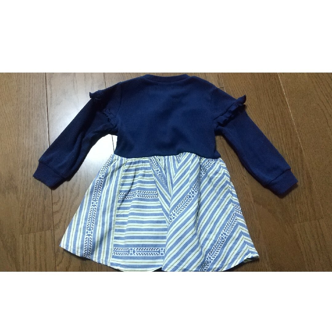 la poche biscuit(ラポシェビスキュイ)のワンピース 90cm キッズ/ベビー/マタニティのキッズ服女の子用(90cm~)(ワンピース)の商品写真