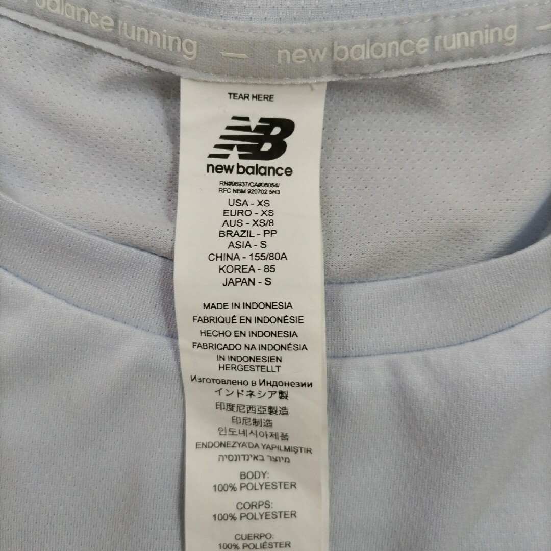 New Balance(ニューバランス)のニューバランス　半袖Tシャツ　Ｓサイズレディース　マラソンランニング　未使用 レディースのトップス(Tシャツ(半袖/袖なし))の商品写真