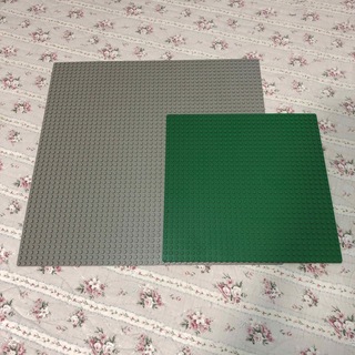 レゴ(Lego)の正規品 LEGO レゴ   基礎板 2枚セット グレー 緑(積み木/ブロック)