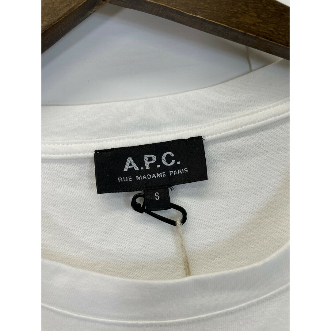 A.P.C(アーペーセー)のアーペーセー ホワイト 23243-1-90132 グリーン刺繍 Tシャツ S レディースのレッグウェア(タイツ/ストッキング)の商品写真