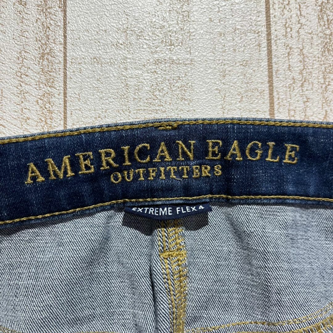 American Eagle(アメリカンイーグル)の【AMERICAN EAGLE】アメリカンイーグル クラッシュ加工スキニーデニム メンズのパンツ(デニム/ジーンズ)の商品写真