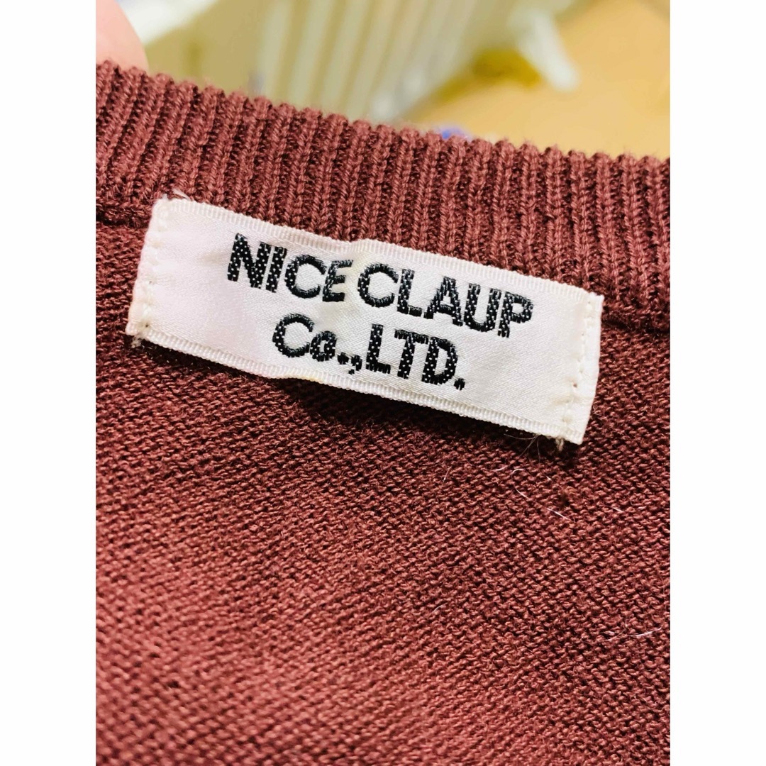 NICE CLAUP(ナイスクラップ)のナイスクラップ　半袖カーディガン レディースのトップス(カーディガン)の商品写真