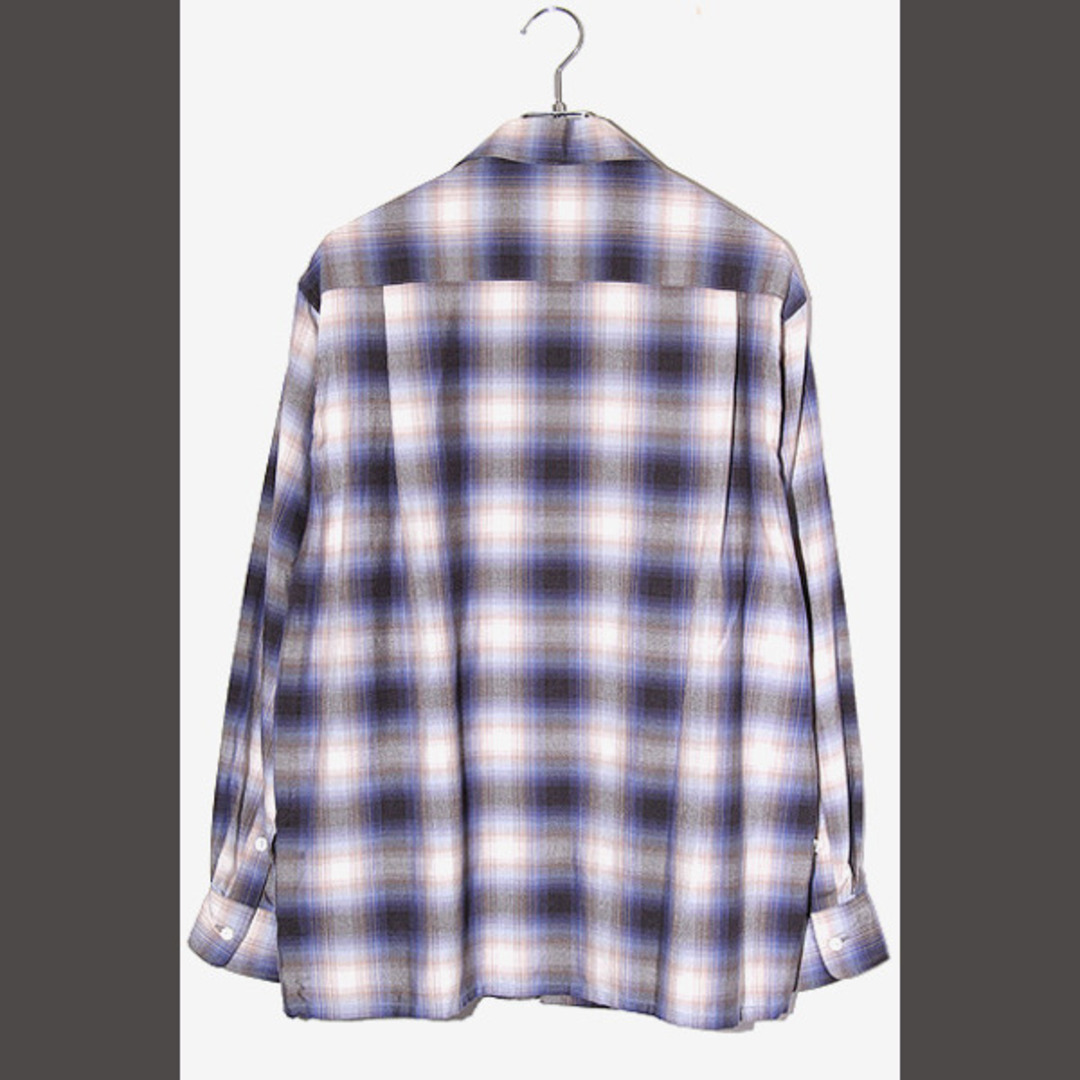 WACKO MARIA(ワコマリア)の2022SS ワコマリア オンブレチェック オープンカラー 長袖シャツ M メンズのトップス(シャツ)の商品写真