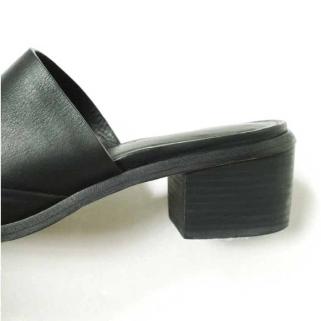 WAL&PAI ウォルアンドパイ AGNEZ スクエアトゥレザーヒールサンダル 37(23.5cm) Black シューズ【中古】【WAL&PAI】 レディースの靴/シューズ(サンダル)の商品写真
