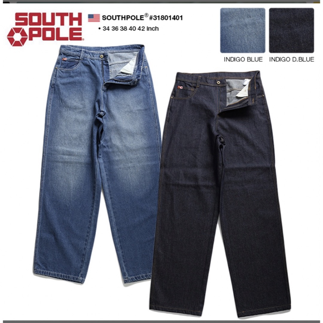 SOUTH POLE(サウスポール)のサウスポール　SOUTH POLE ジーンズ　デニム　42インチ　新品 メンズのパンツ(デニム/ジーンズ)の商品写真