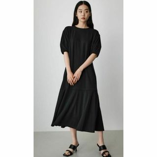 AZUL by moussy - マウジー　MOUSSY 黒　ロングワンピース　マーメード　半袖　カジュアル