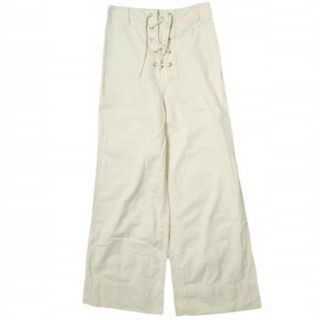 BASERANGE ベースレンジ 21SS ポルトガル製 BAYOU PANT オーガニックコットン レースアップパンツ EUS11080 S ECRU ボトムス【中古】【BASERANGE】(カジュアルパンツ)