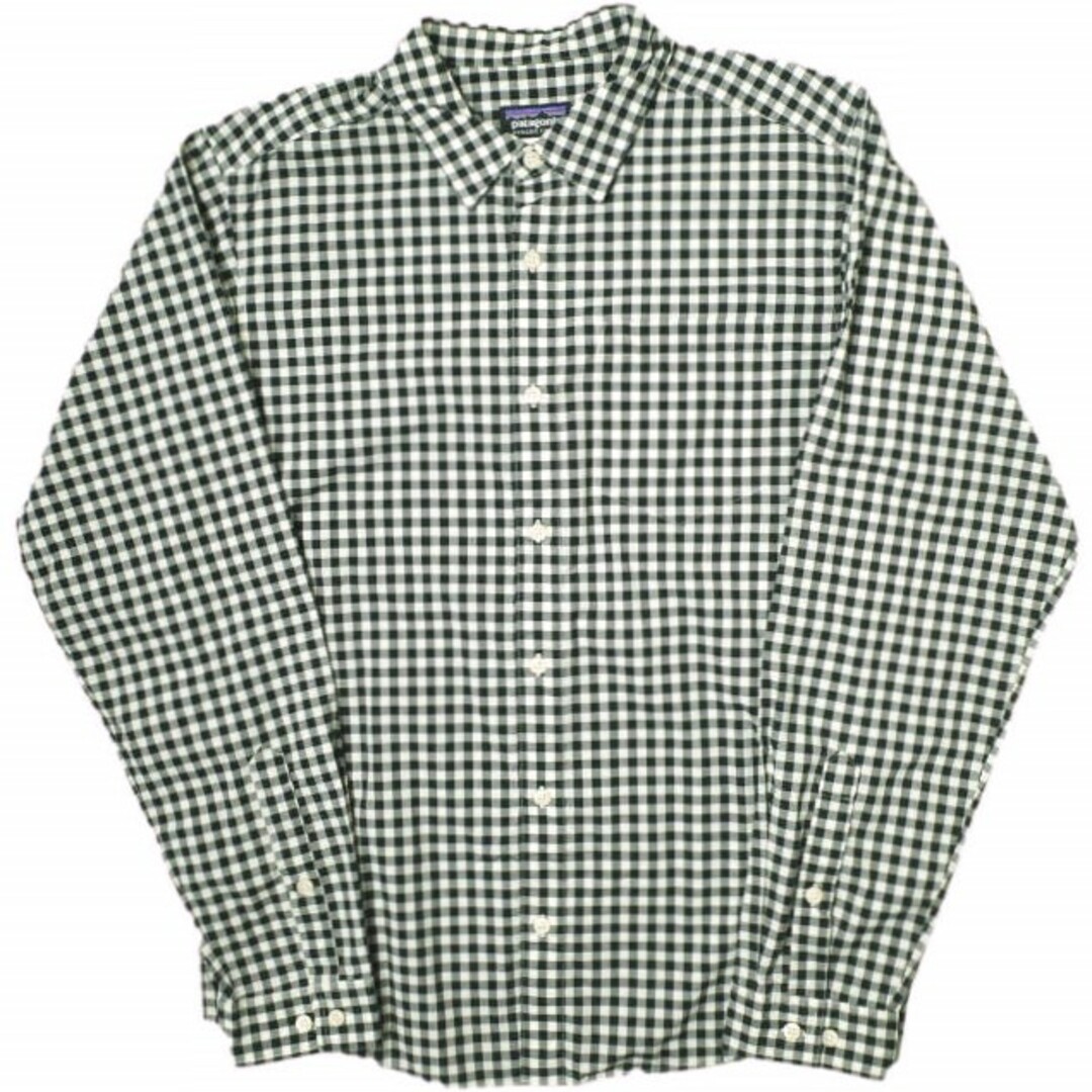 patagonia(パタゴニア)のPATAGONIA パタゴニア 12SS M's Long-Sleeved Fezzman Shirt メンズ・ロングスリーブ・フェズマン・シャツ 53935 S PHB(ブラック/ナチュラル) 長袖 ギンガムチェック トップス【中古】【PATAGONIA】 メンズのトップス(シャツ)の商品写真