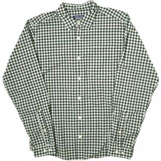 パタゴニア(patagonia)のPATAGONIA パタゴニア 12SS M's Long-Sleeved Fezzman Shirt メンズ・ロングスリーブ・フェズマン・シャツ 53935 S PHB(ブラック/ナチュラル) 長袖 ギンガムチェック トップス【中古】【PATAGONIA】(シャツ)