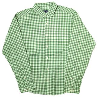 パタゴニア(patagonia)のPATAGONIA パタゴニア 12SS M's Long-Sleeved Fezzman Shirt メンズ・ロングスリーブ・フェズマン・シャツ 53935 S POD(グリーン) 長袖 ギンガムチェック トップス【新古品】【中古】【PATAGONIA】(シャツ)