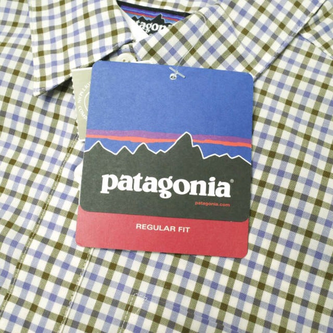 patagonia(パタゴニア)のPATAGONIA パタゴニア 12SS M's Fezzman Shirt メンズ・フェズマン・シャツ 53962 S WHK(パープル/ブラウン) 半袖 チェック トップス【新古品】【中古】【PATAGONIA】 メンズのトップス(シャツ)の商品写真