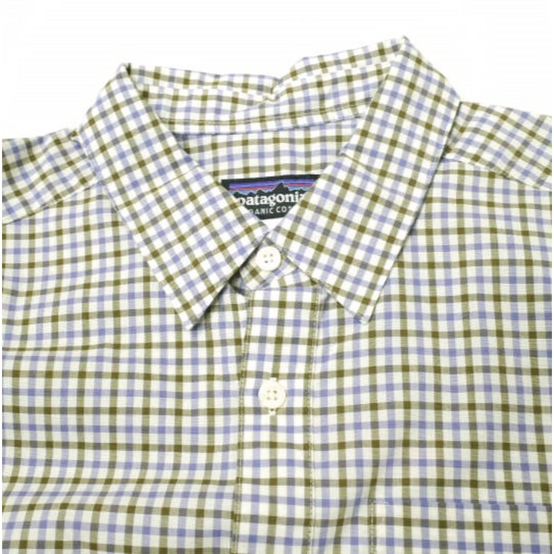 patagonia(パタゴニア)のPATAGONIA パタゴニア 12SS M's Fezzman Shirt メンズ・フェズマン・シャツ 53962 S WHK(パープル/ブラウン) 半袖 チェック トップス【新古品】【中古】【PATAGONIA】 メンズのトップス(シャツ)の商品写真